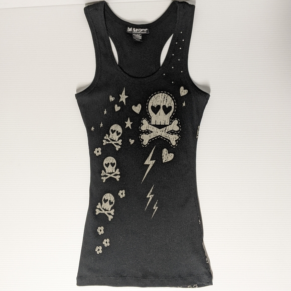 Self Esteem Tops - y2k Skull & Bone's tank top